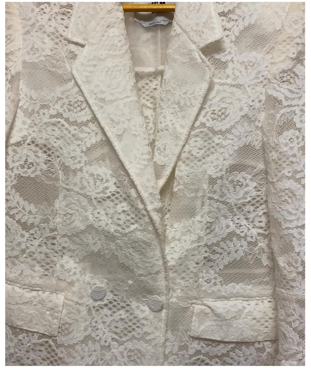 MSGM Белый полиамидовый жакет/пиджак, фото 3