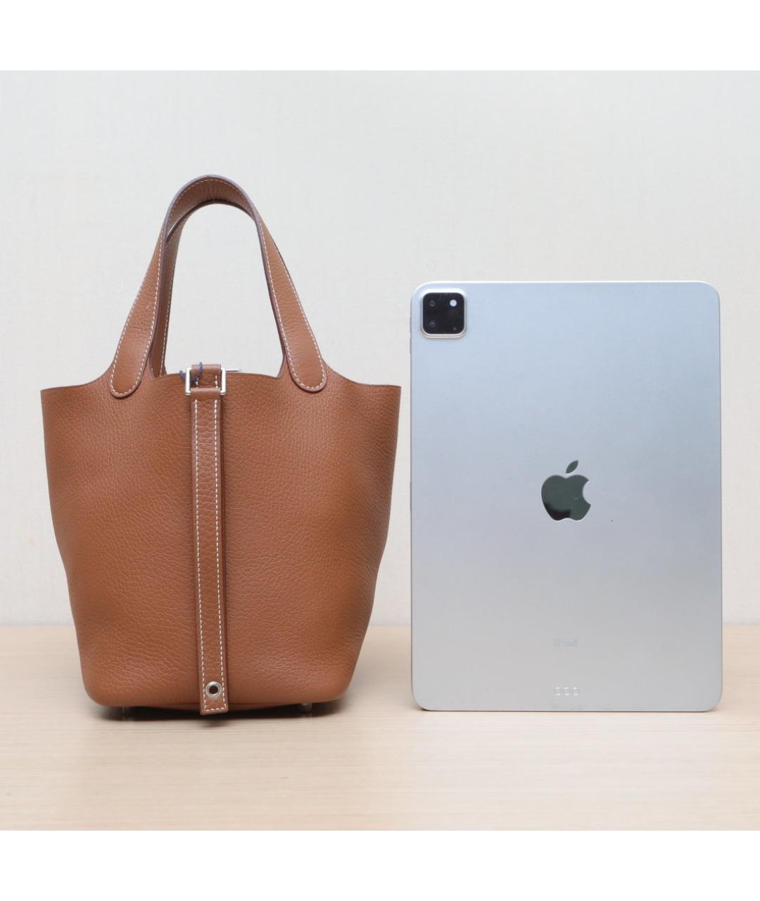 HERMES Коричневая кожаная сумка через плечо, фото 7