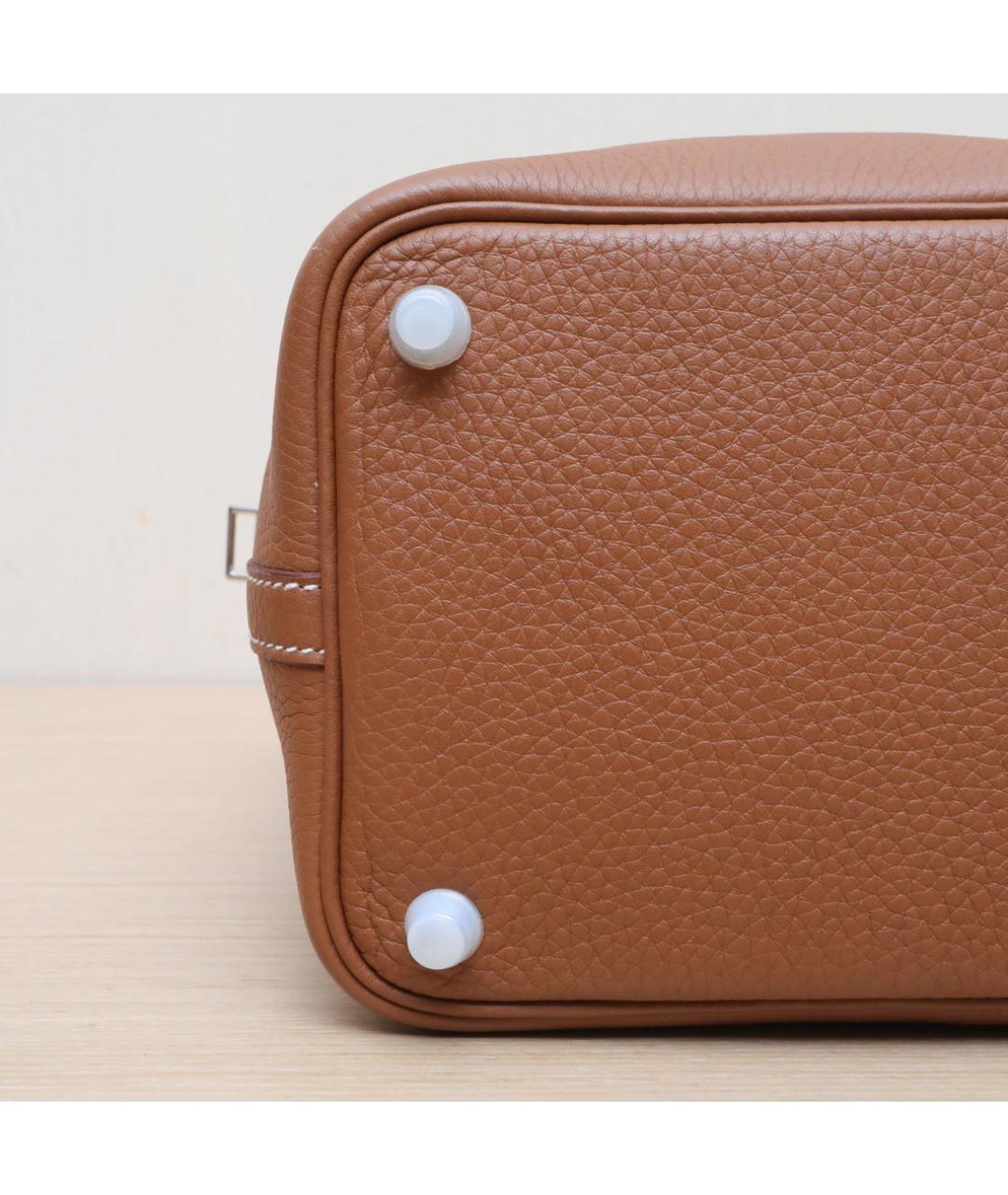 HERMES Коричневая кожаная сумка через плечо, фото 9