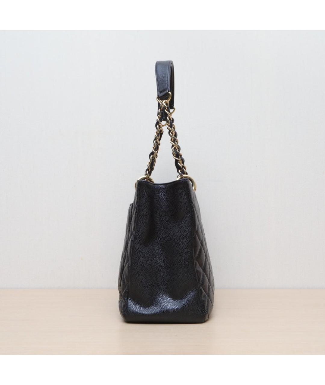 CHANEL Черная кожаная сумка через плечо, фото 5