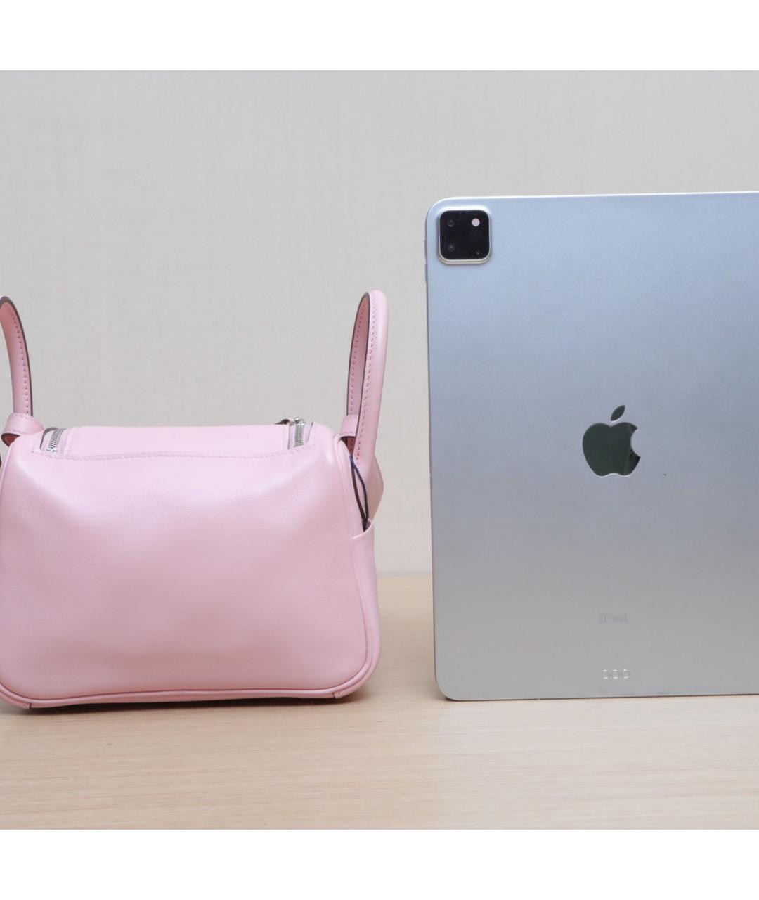 HERMES Розовая кожаная сумка через плечо, фото 7