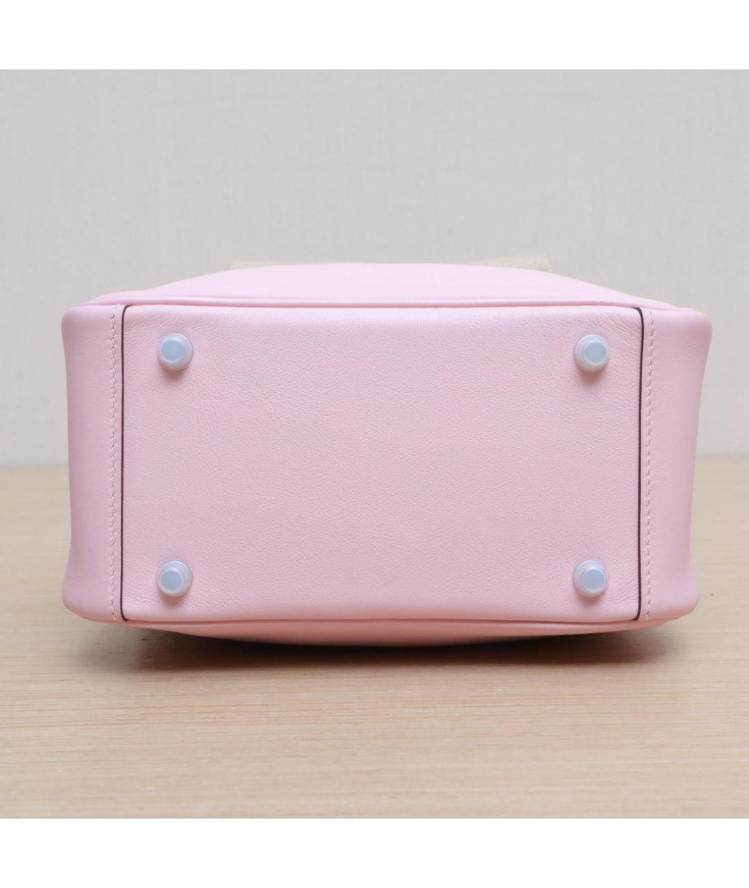 HERMES Розовая кожаная сумка через плечо, фото 9