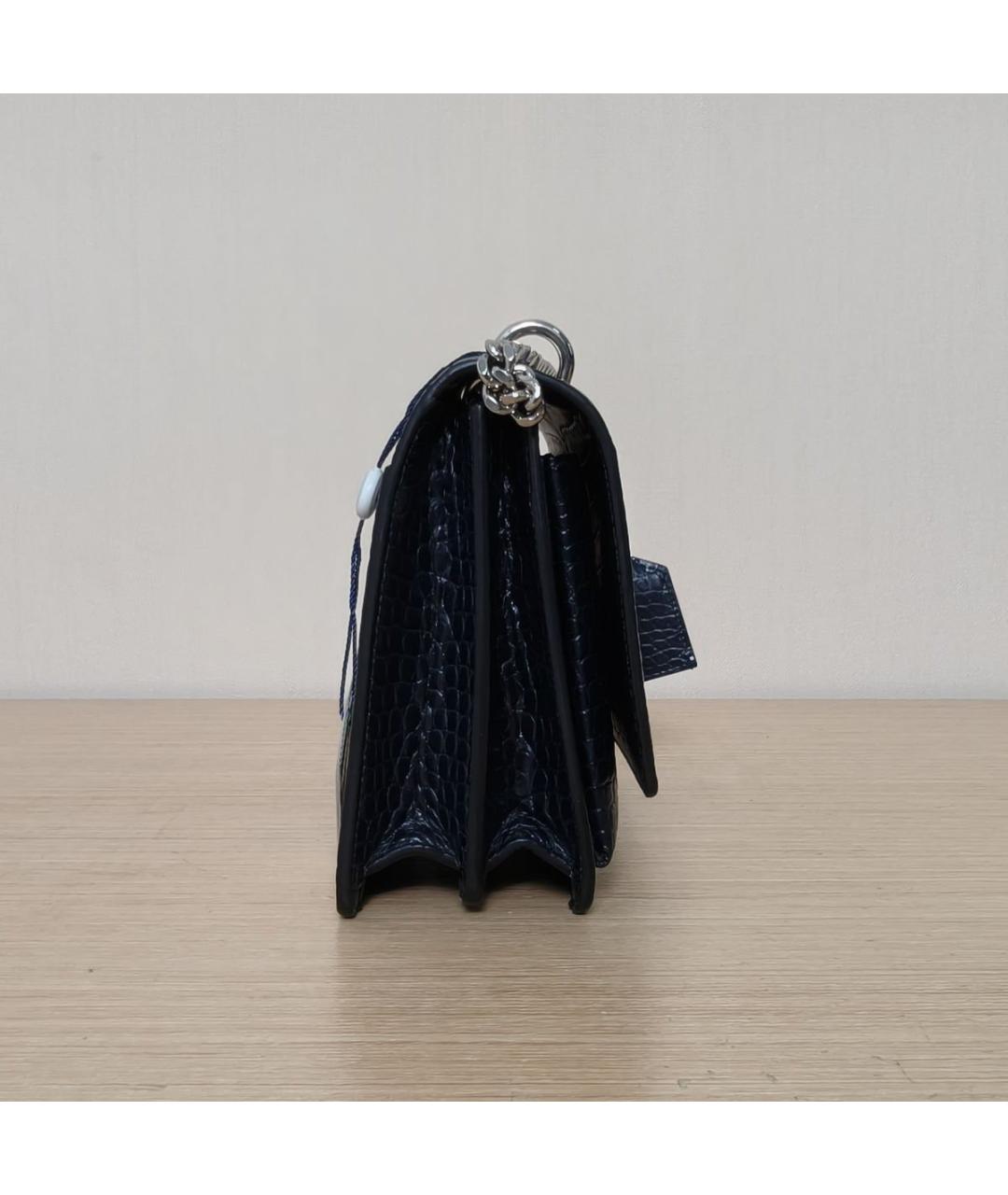 SAINT LAURENT Черная кожаная сумка через плечо, фото 4