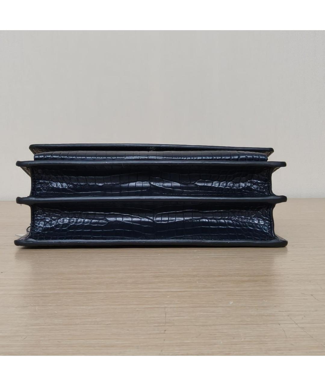 SAINT LAURENT Черная кожаная сумка через плечо, фото 5