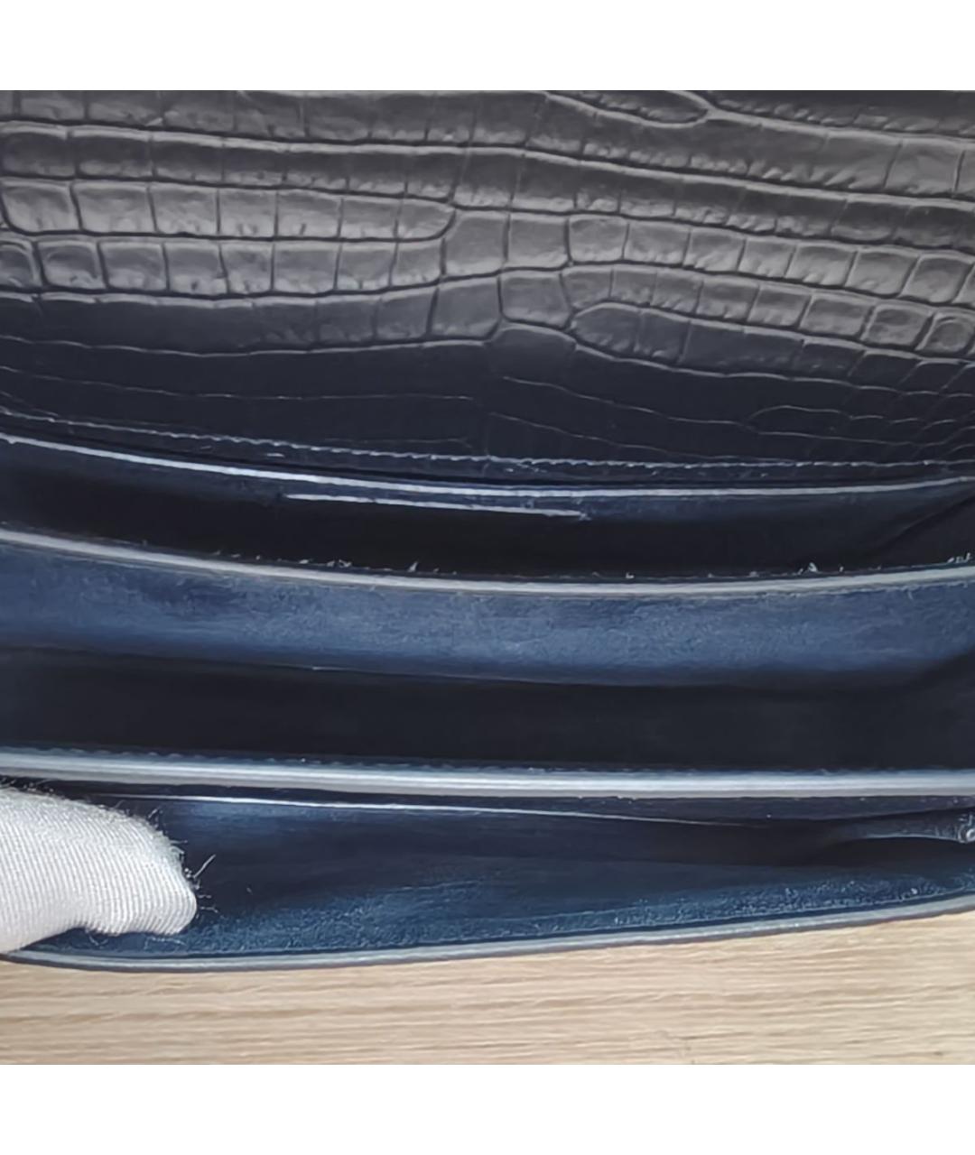 SAINT LAURENT Черная кожаная сумка через плечо, фото 6