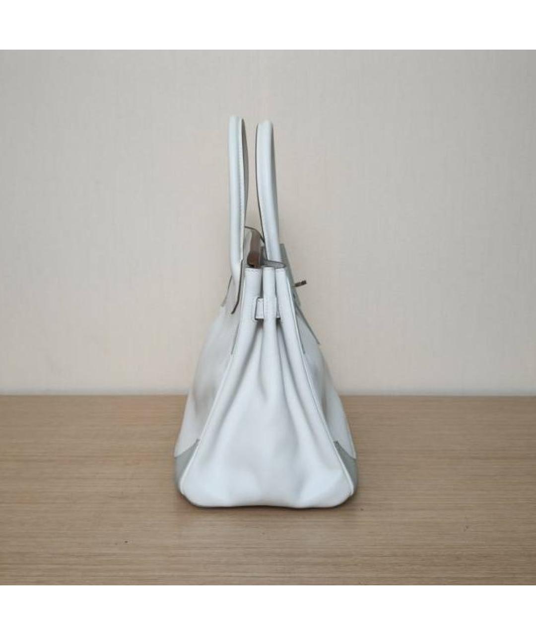 HERMES Серая кожаная сумка через плечо, фото 7