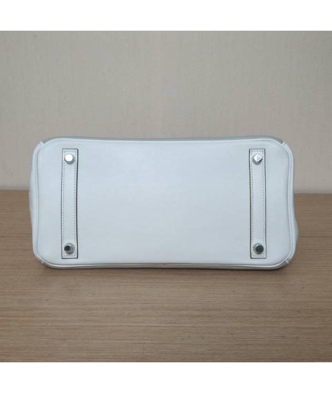 HERMES Серая кожаная сумка через плечо, фото 6