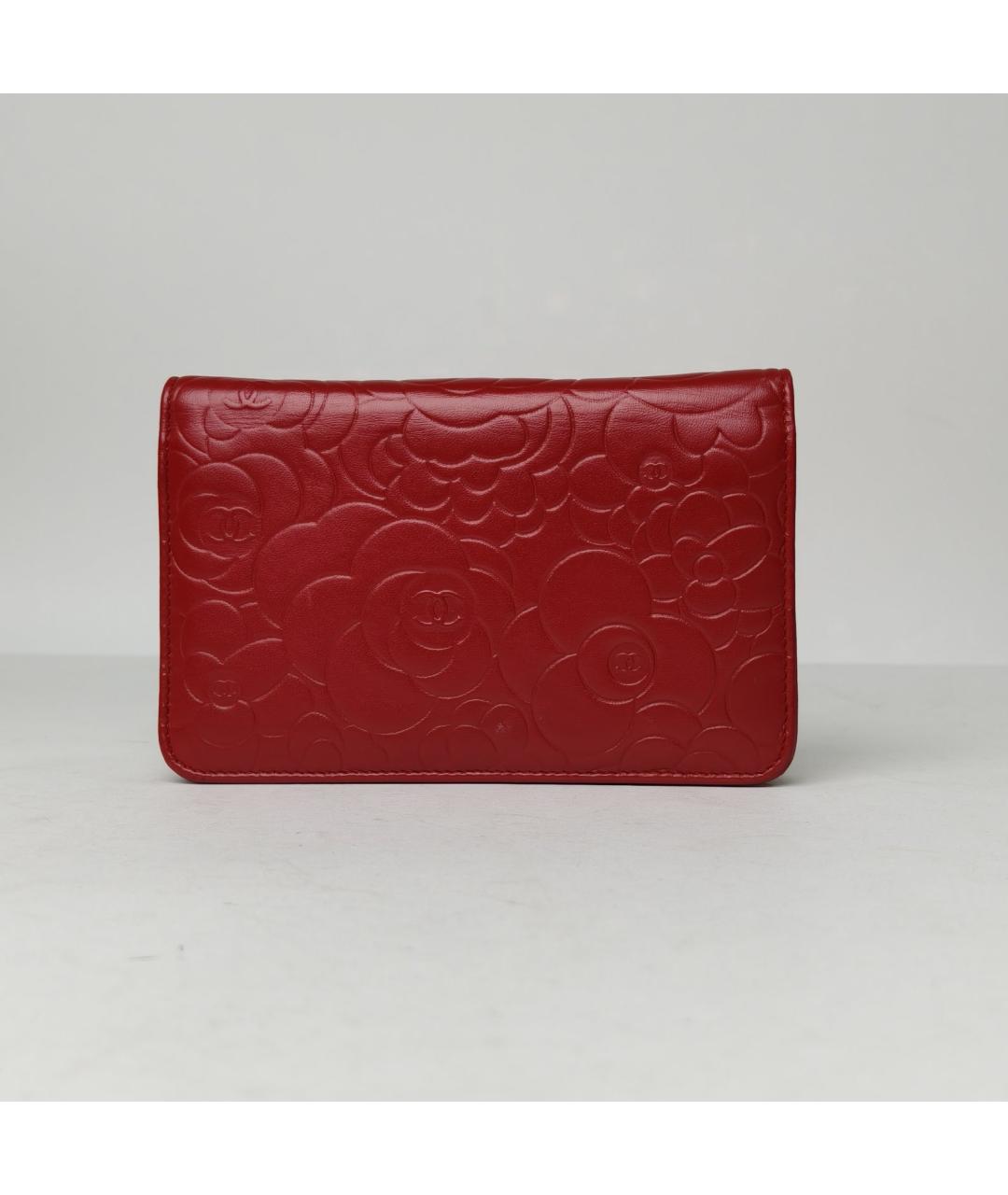 CHANEL Красная кожаная сумка через плечо, фото 4