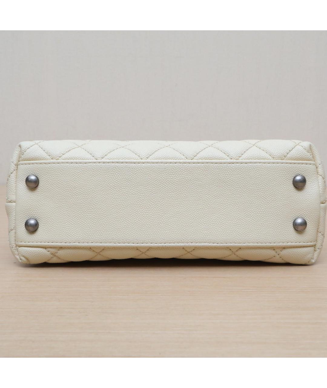 CHANEL Бежевая кожаная сумка через плечо, фото 8