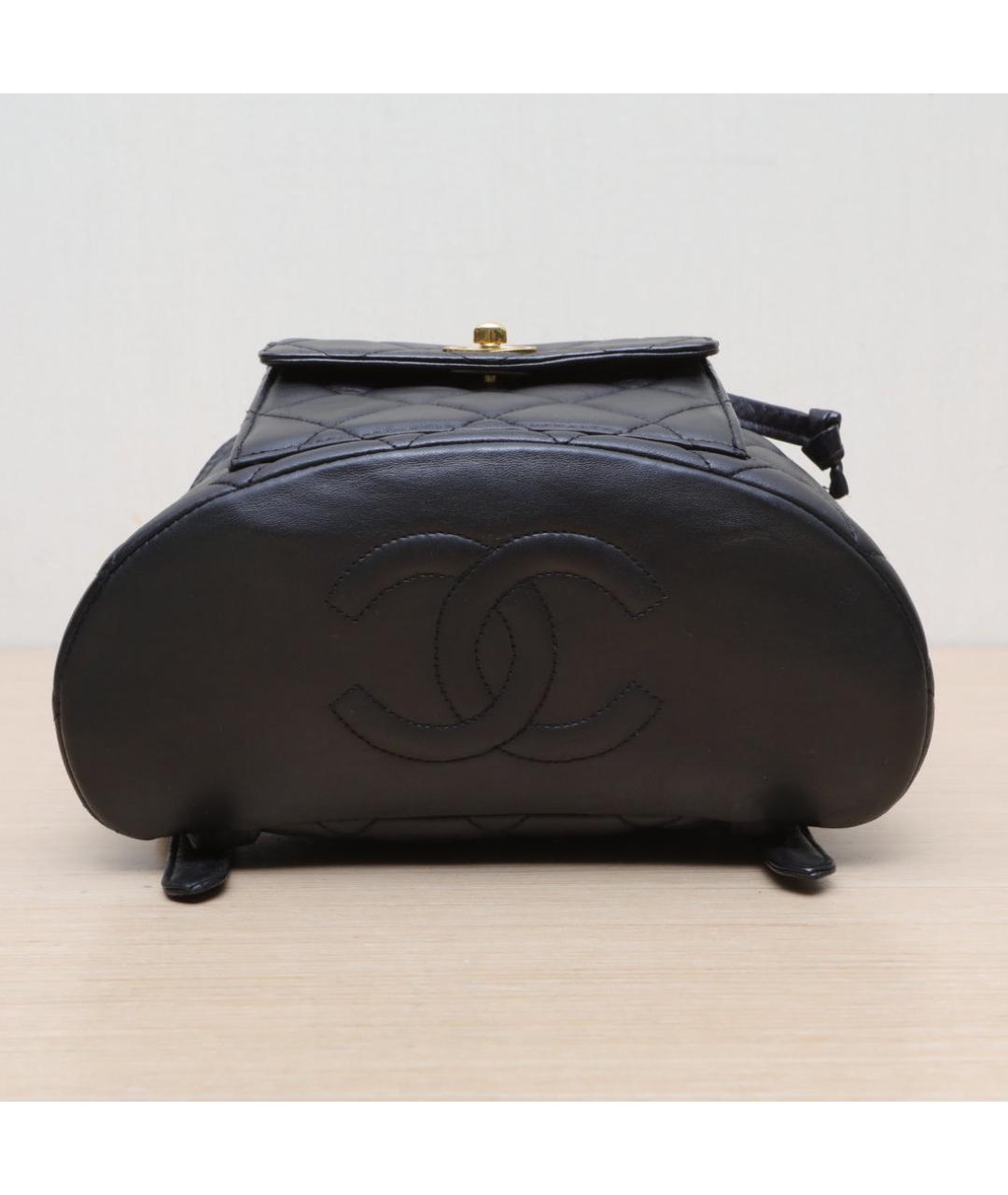 CHANEL Черный кожаный рюкзак, фото 8
