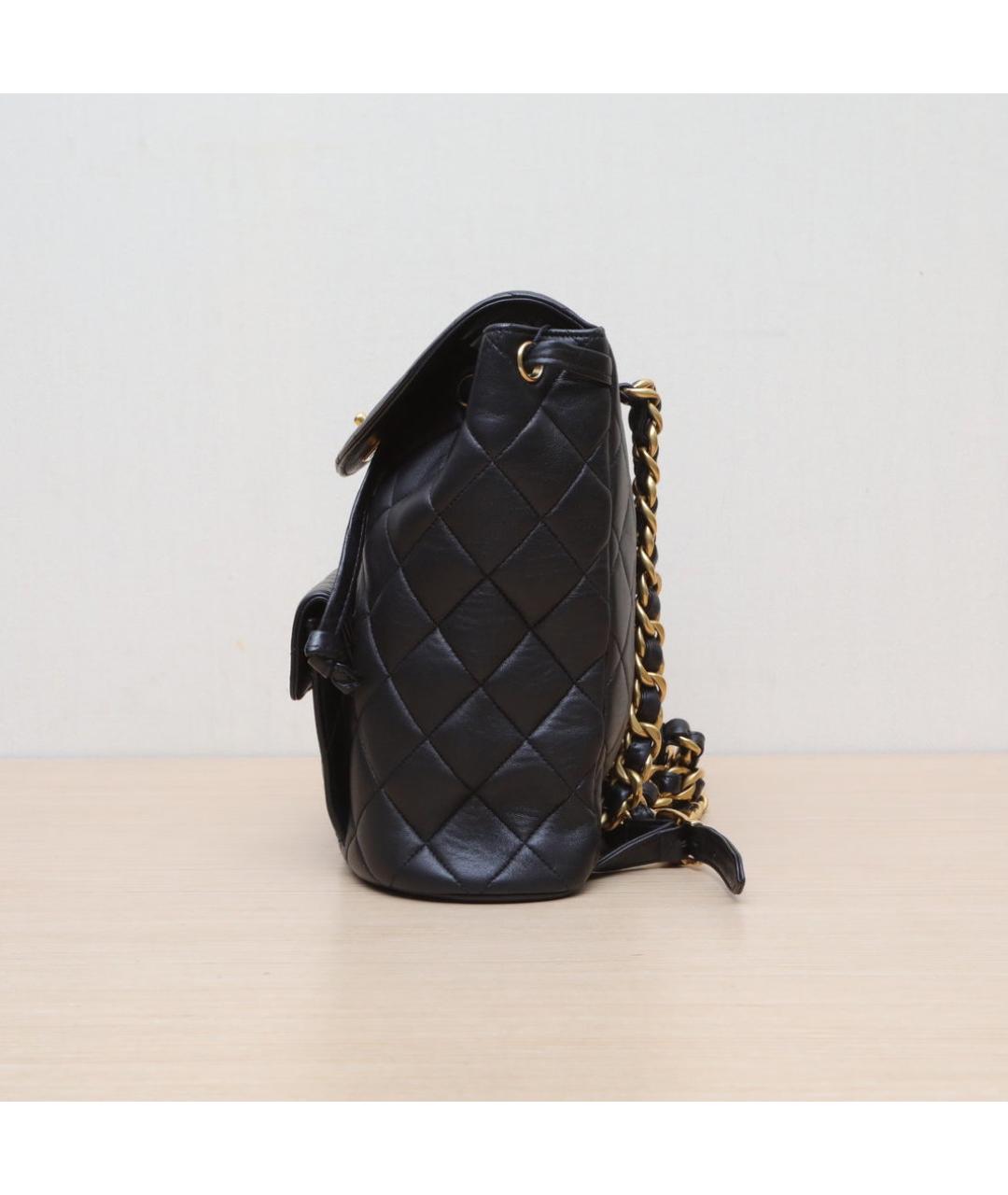 CHANEL Черный кожаный рюкзак, фото 4