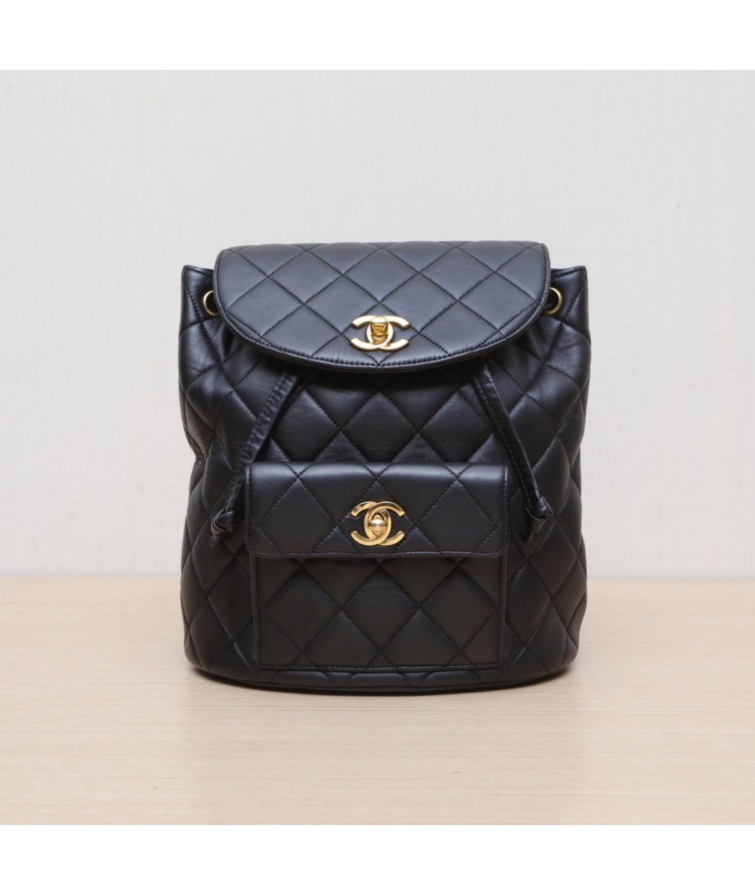 CHANEL Черный кожаный рюкзак, фото 3