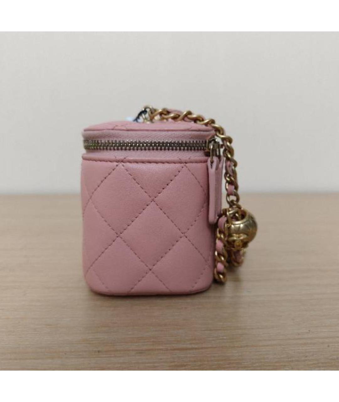CHANEL Розовая кожаная сумка через плечо, фото 8