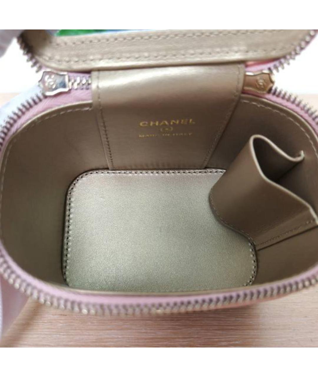 CHANEL Розовая кожаная сумка через плечо, фото 5