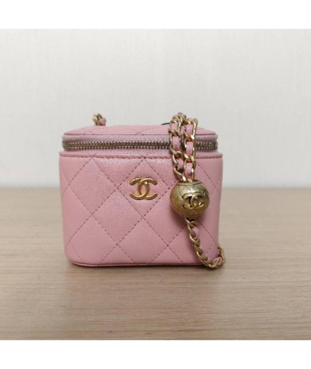 CHANEL Розовая кожаная сумка через плечо, фото 7