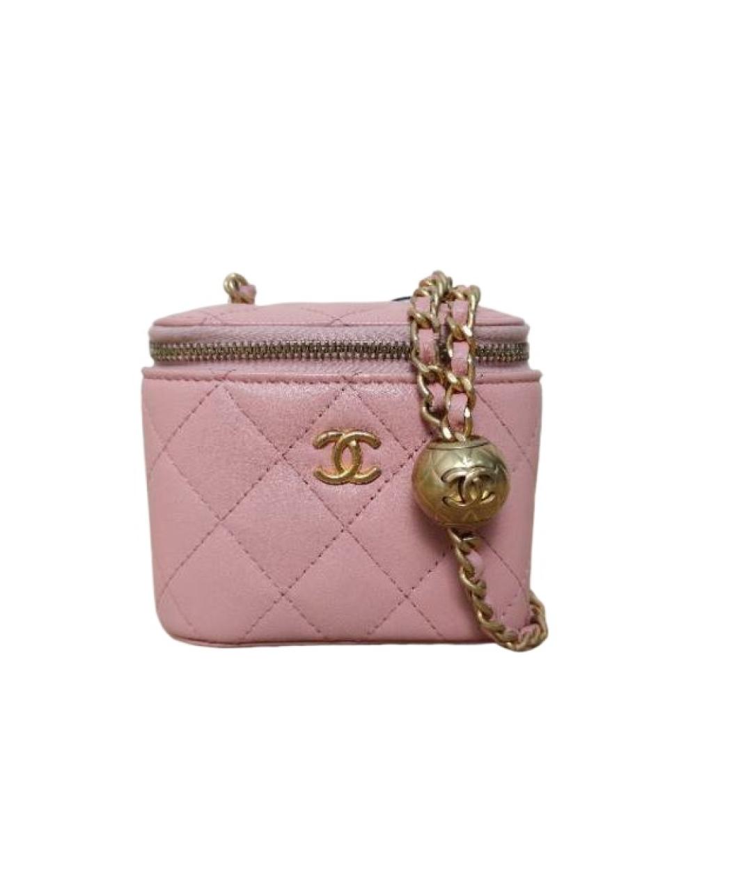 CHANEL Розовая кожаная сумка через плечо, фото 1
