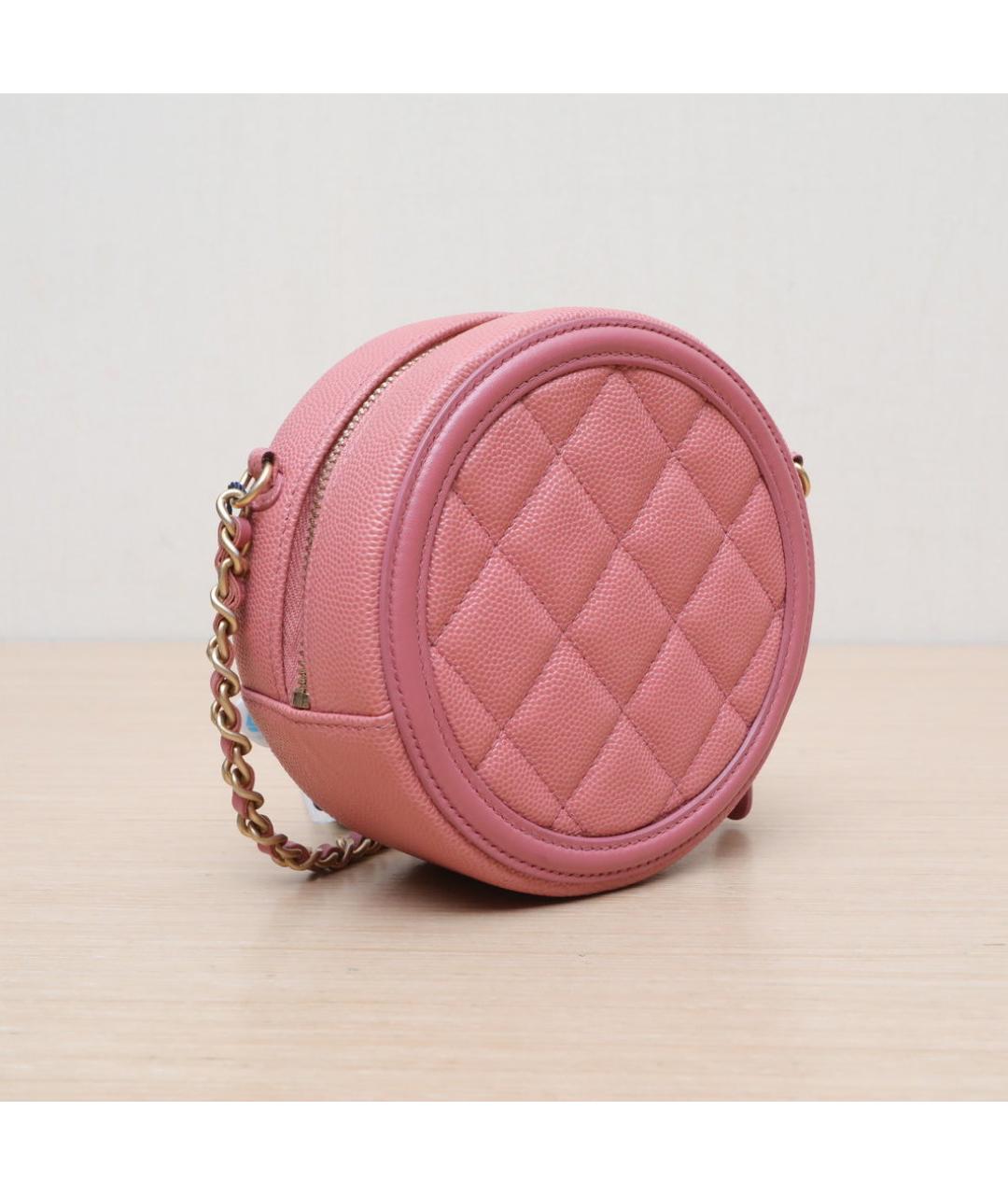 CHANEL Розовая кожаная сумка через плечо, фото 6