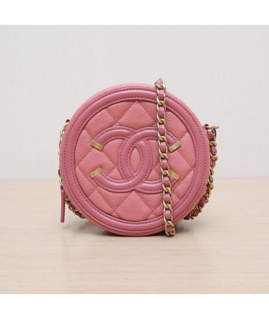 CHANEL Розовая кожаная сумка через плечо, фото 3