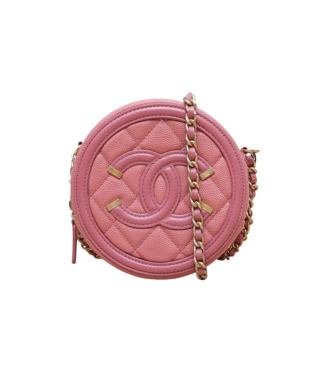 CHANEL Розовая кожаная сумка через плечо, фото 1