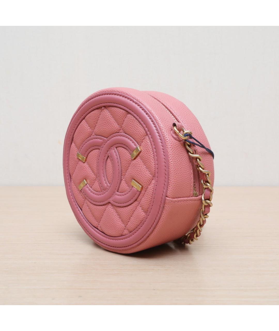 CHANEL Розовая кожаная сумка через плечо, фото 4