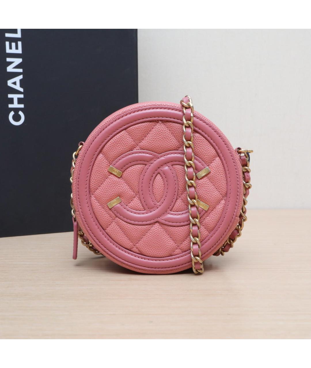 CHANEL Розовая кожаная сумка через плечо, фото 2