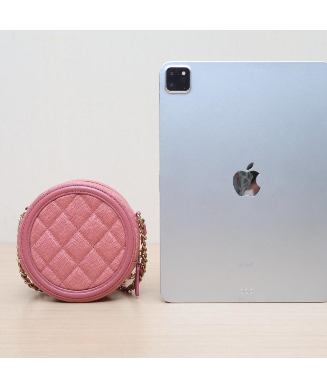 CHANEL Розовая кожаная сумка через плечо, фото 7