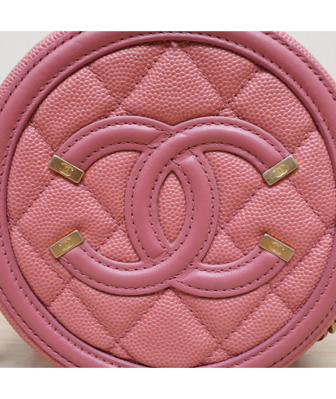 CHANEL Розовая кожаная сумка через плечо, фото 8