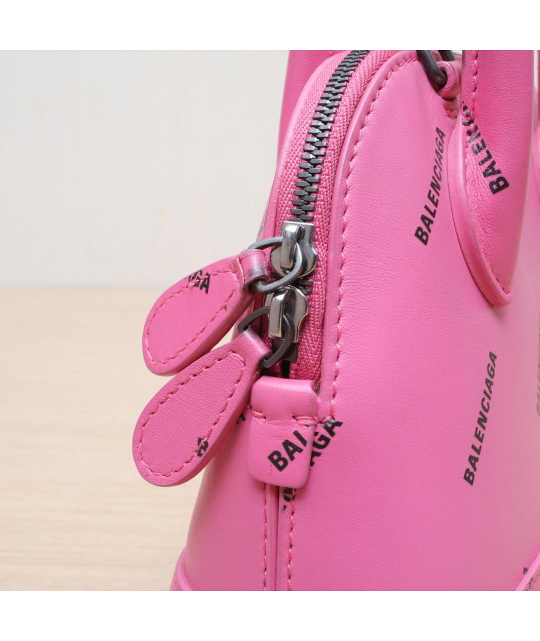 BALENCIAGA Розовая кожаная сумка через плечо, фото 7