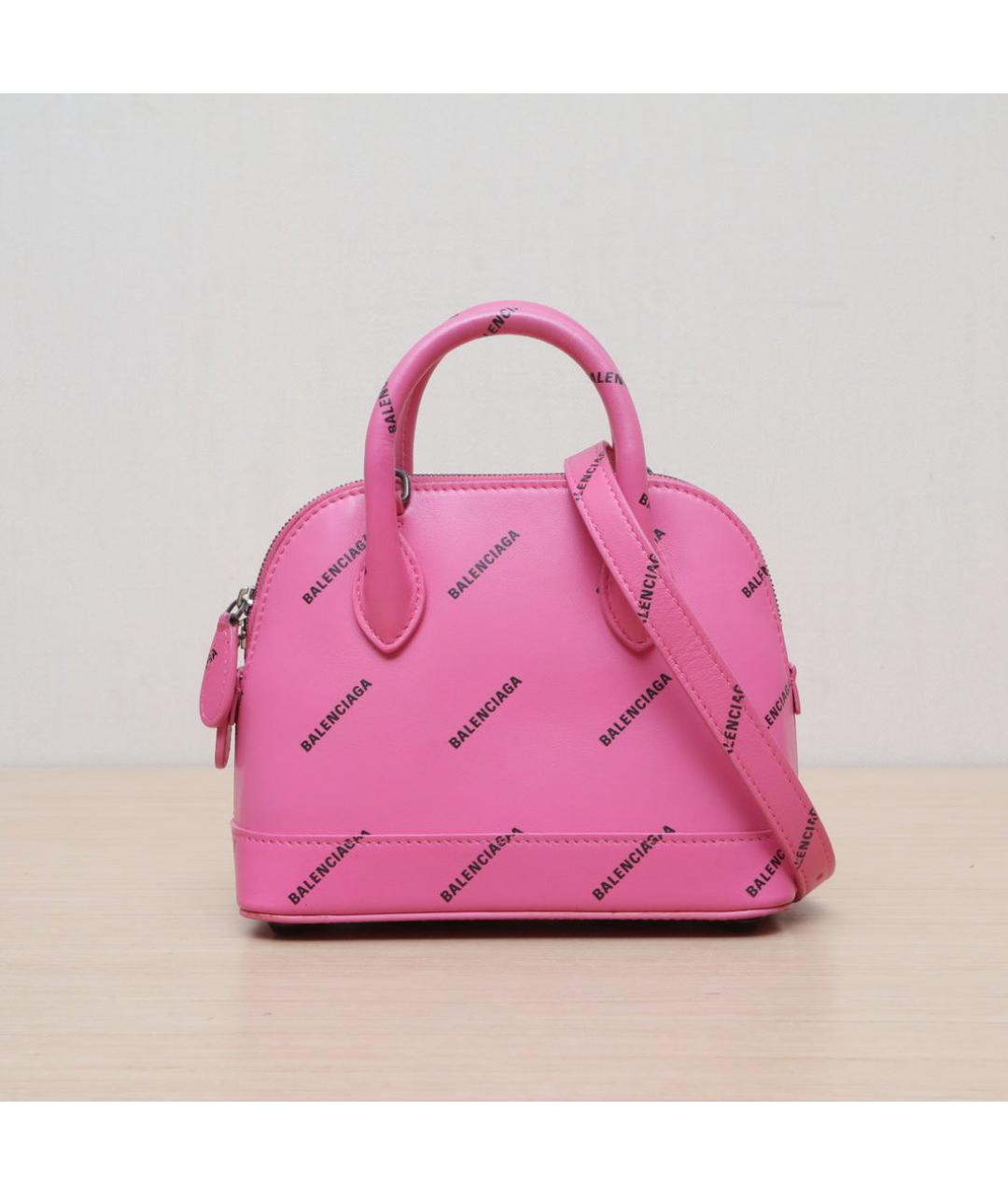 BALENCIAGA Розовая кожаная сумка через плечо, фото 3