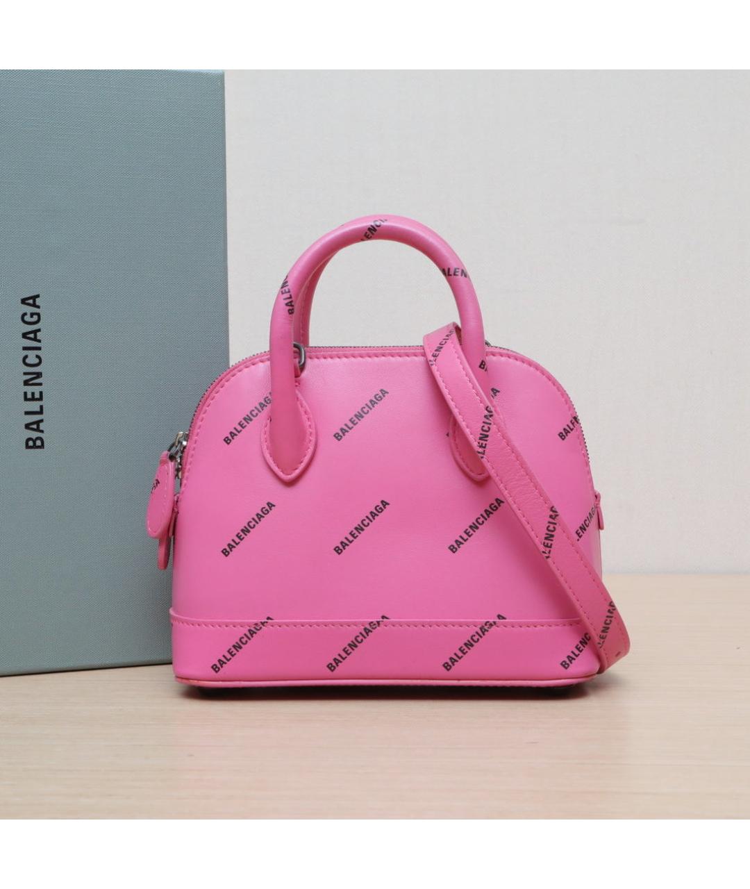 BALENCIAGA Розовая кожаная сумка через плечо, фото 2