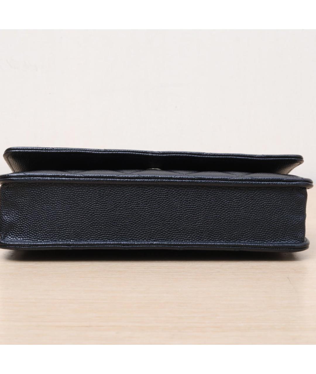 CHANEL Черная кожаная сумка через плечо, фото 8