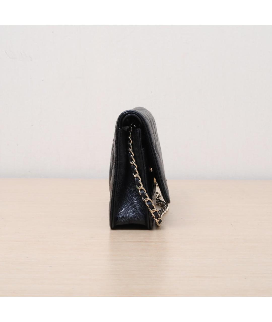 CHANEL Черная кожаная сумка через плечо, фото 5