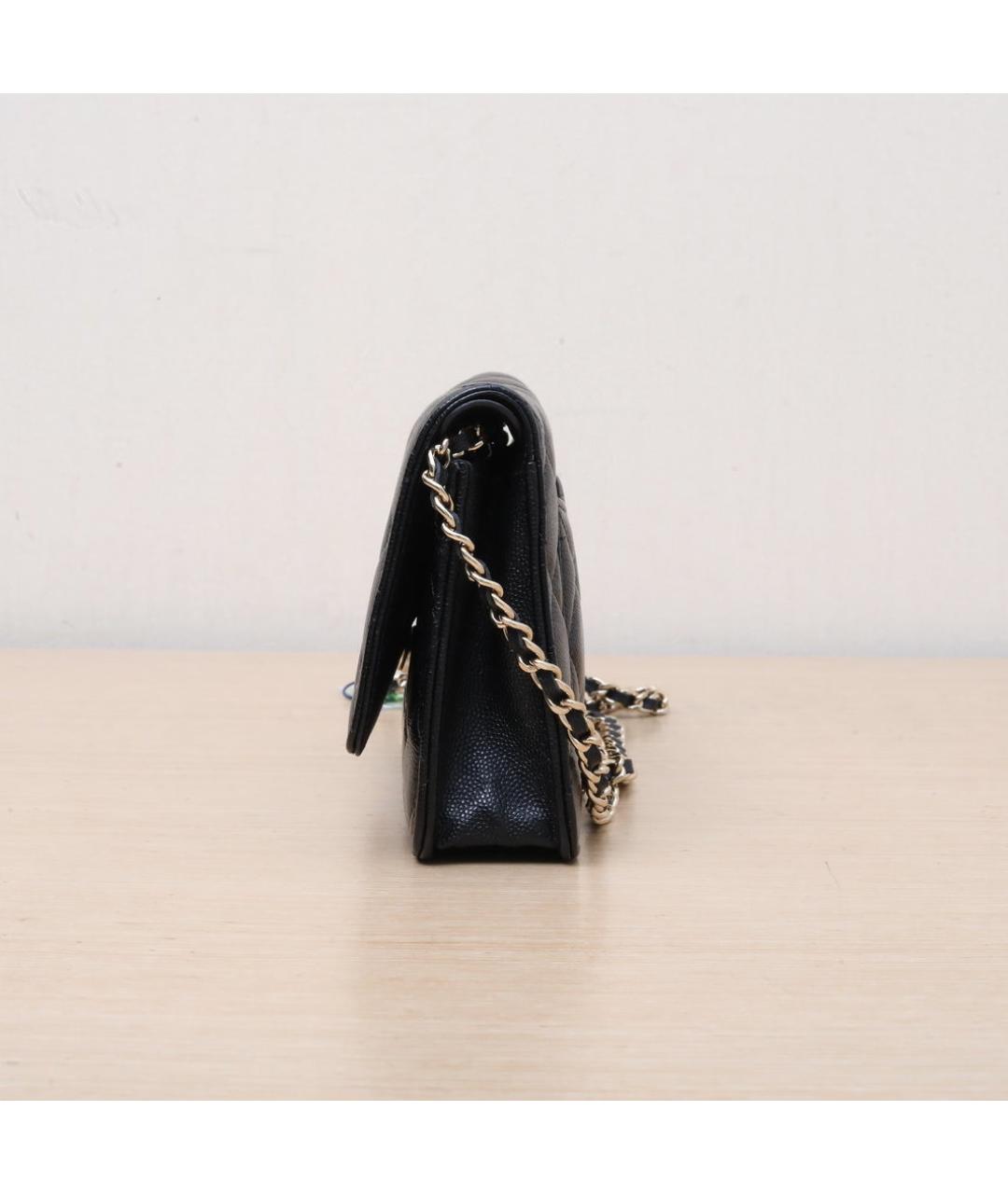 CHANEL Черная кожаная сумка через плечо, фото 4
