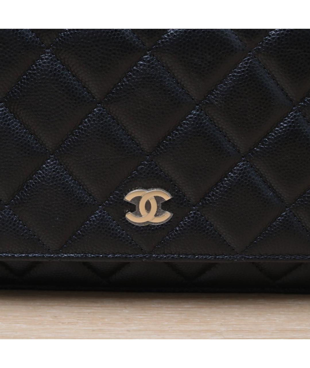 CHANEL Черная кожаная сумка через плечо, фото 7