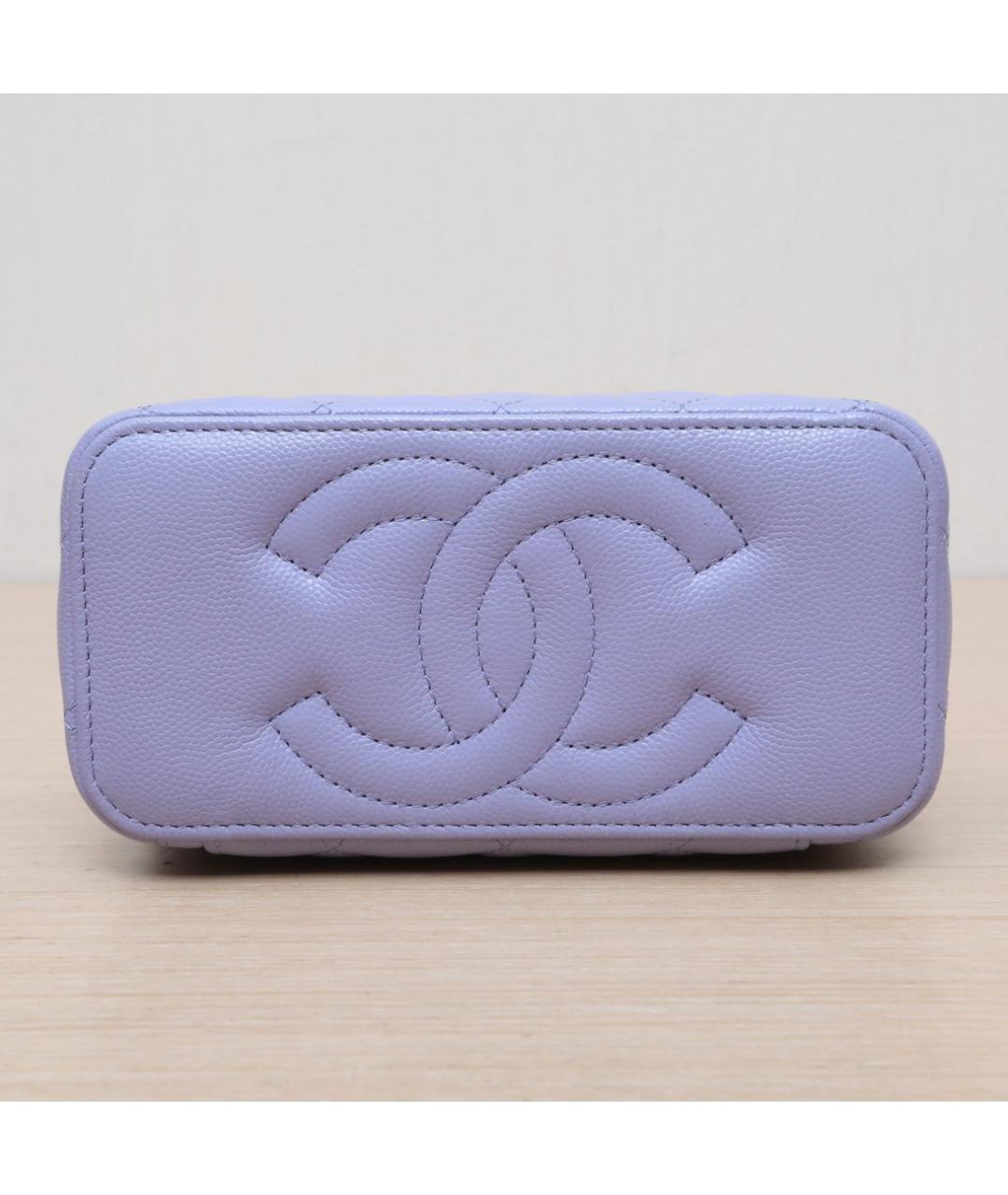 CHANEL Фиолетовая кожаная сумка через плечо, фото 9