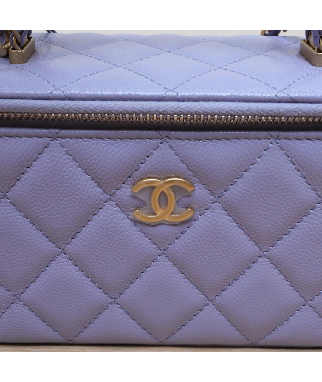 CHANEL Фиолетовая кожаная сумка через плечо, фото 8