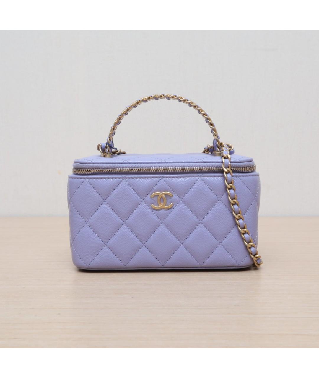 CHANEL Фиолетовая кожаная сумка через плечо, фото 3