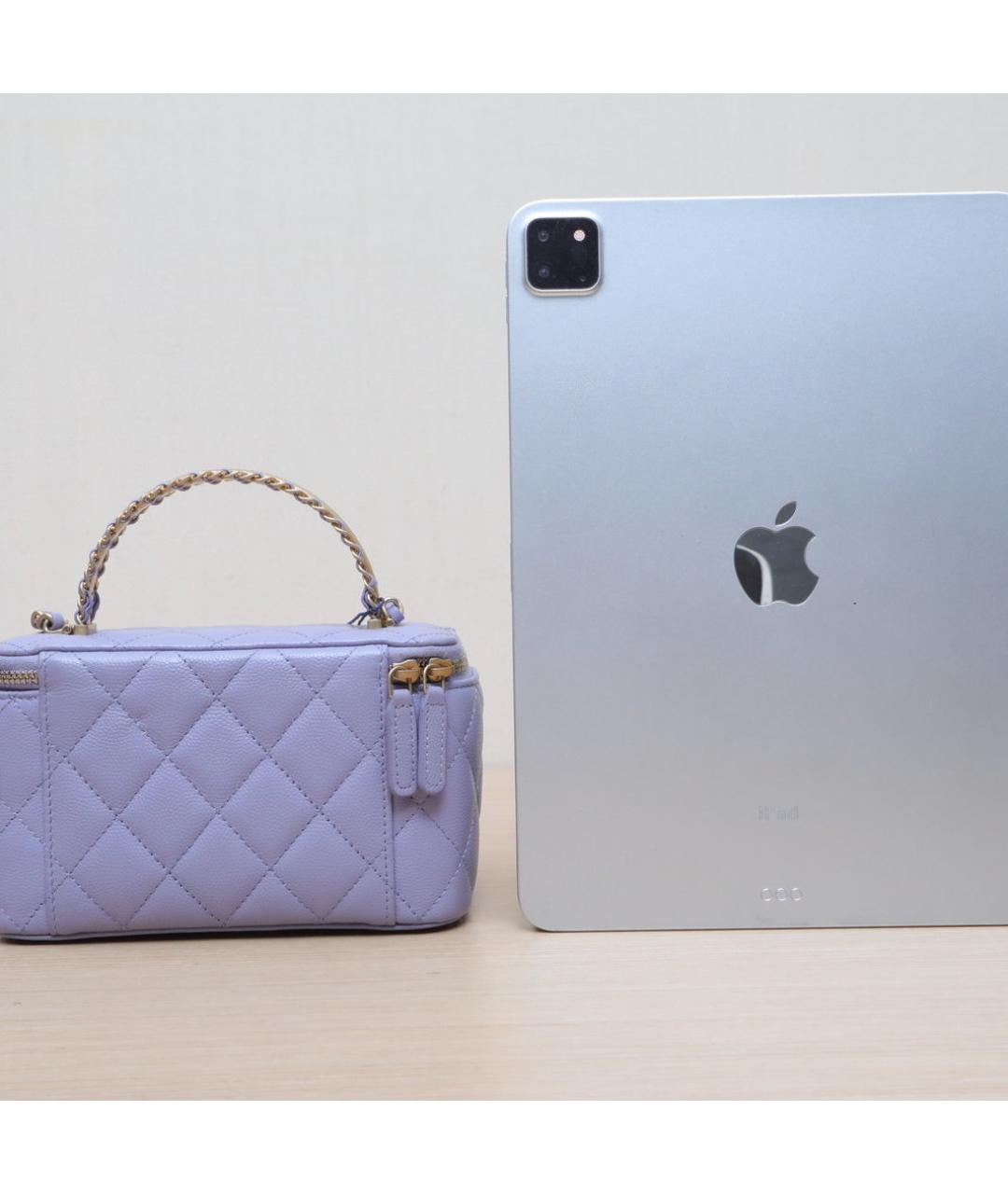 CHANEL Фиолетовая кожаная сумка через плечо, фото 7