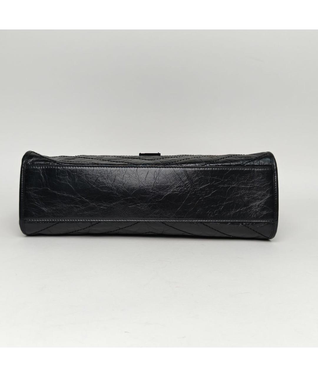 SAINT LAURENT Черная кожаная сумка через плечо, фото 6