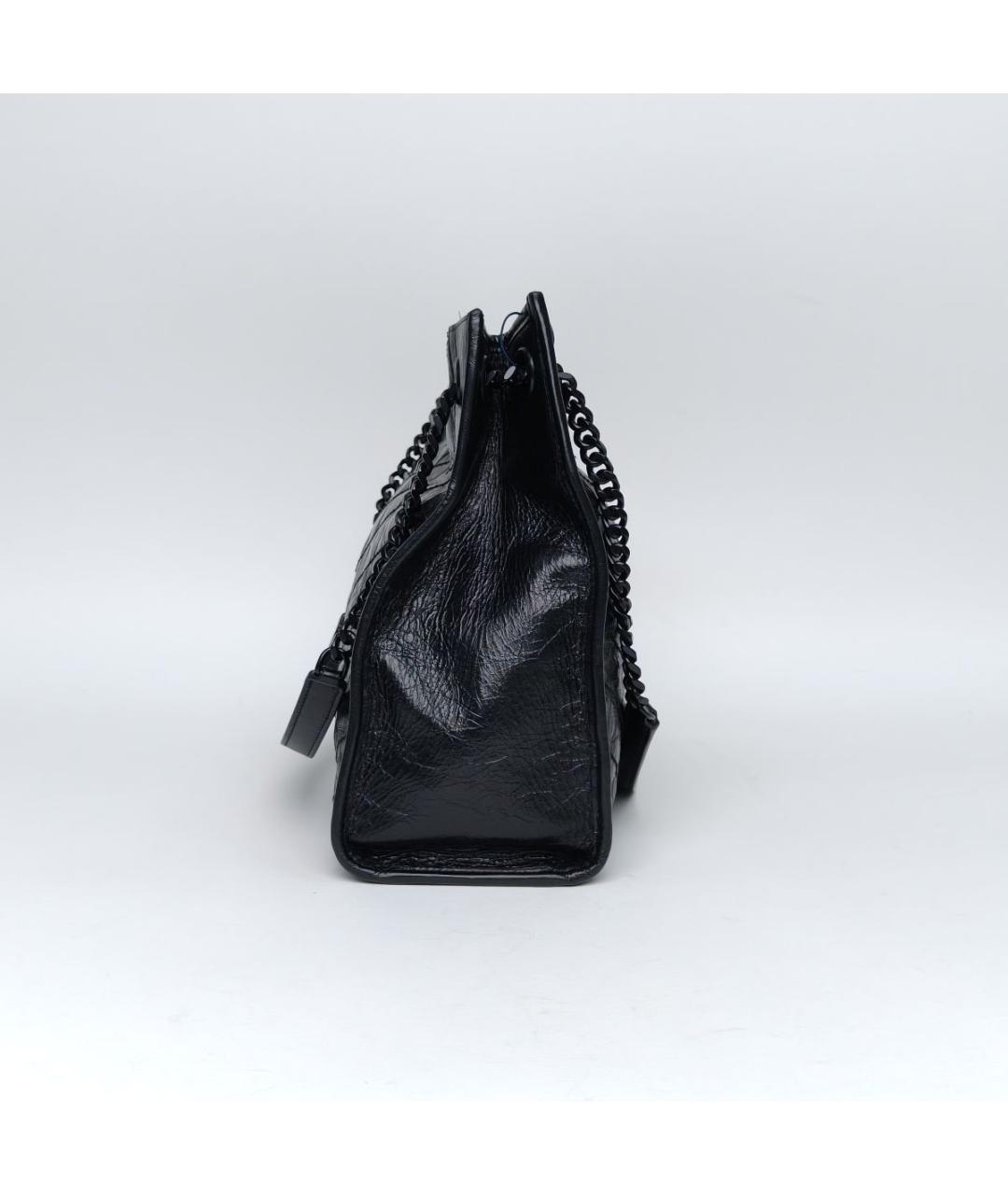 SAINT LAURENT Черная кожаная сумка через плечо, фото 5
