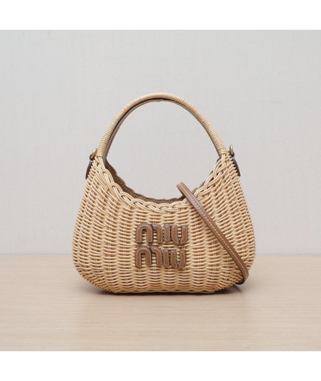 MIU MIU Бежевая сумка через плечо, фото 2