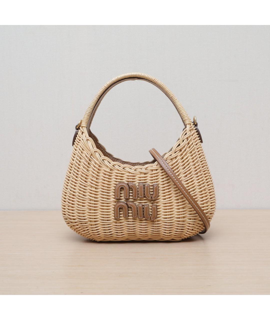 MIU MIU Бежевая сумка через плечо, фото 3