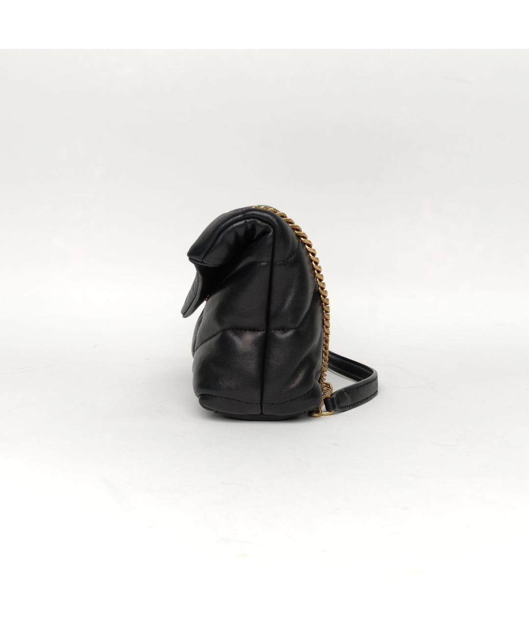 SAINT LAURENT Черная кожаная сумка через плечо, фото 4