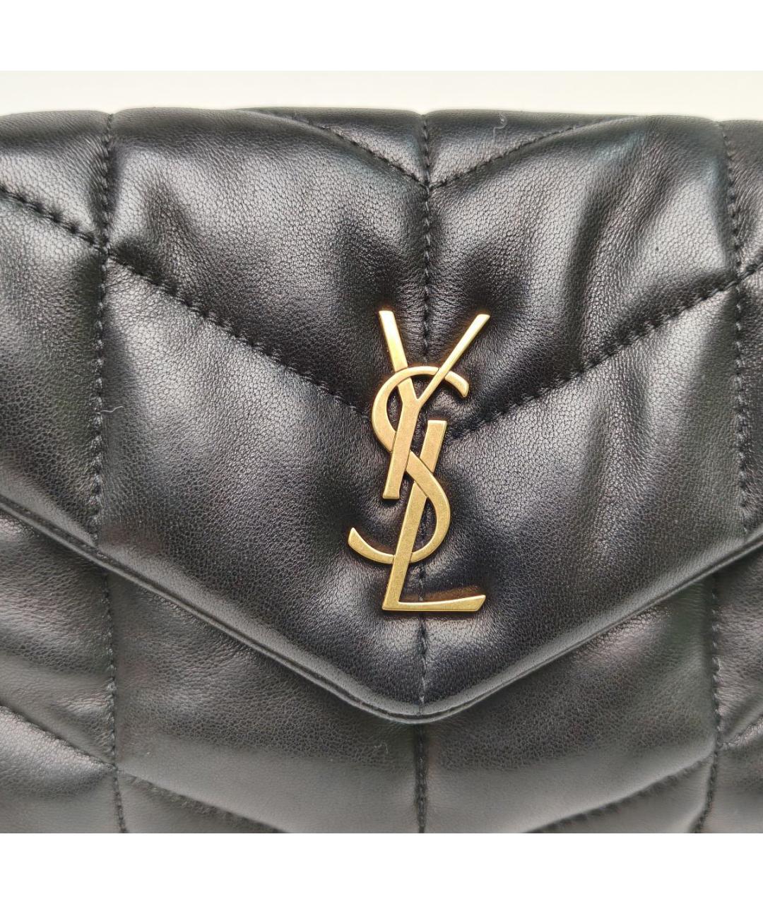 SAINT LAURENT Черная кожаная сумка через плечо, фото 7