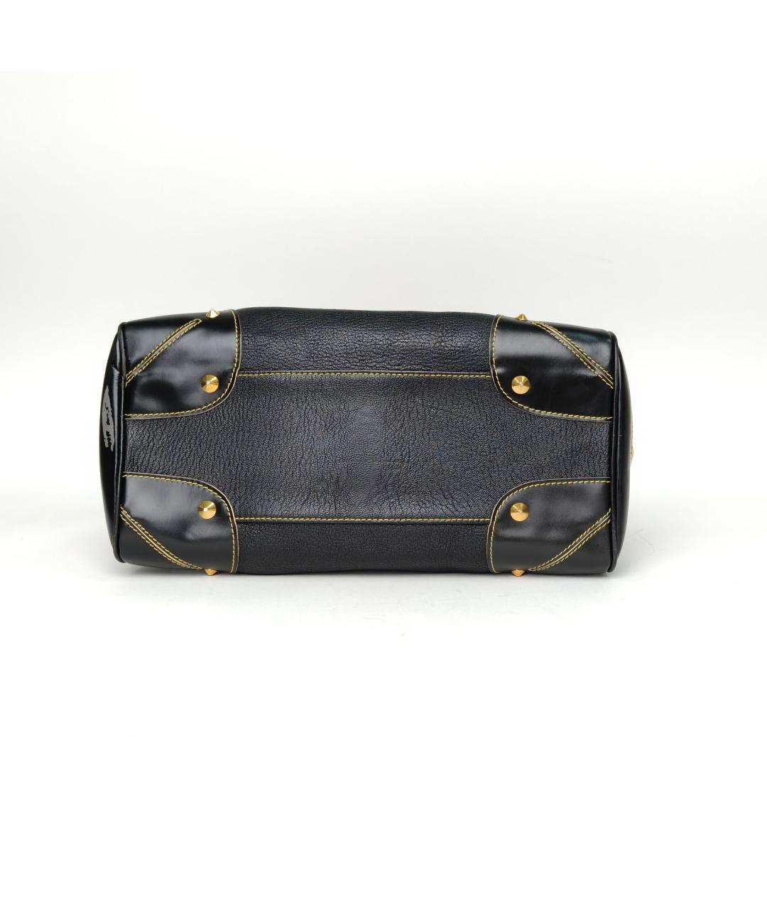 LOUIS VUITTON Черная кожаная сумка через плечо, фото 6