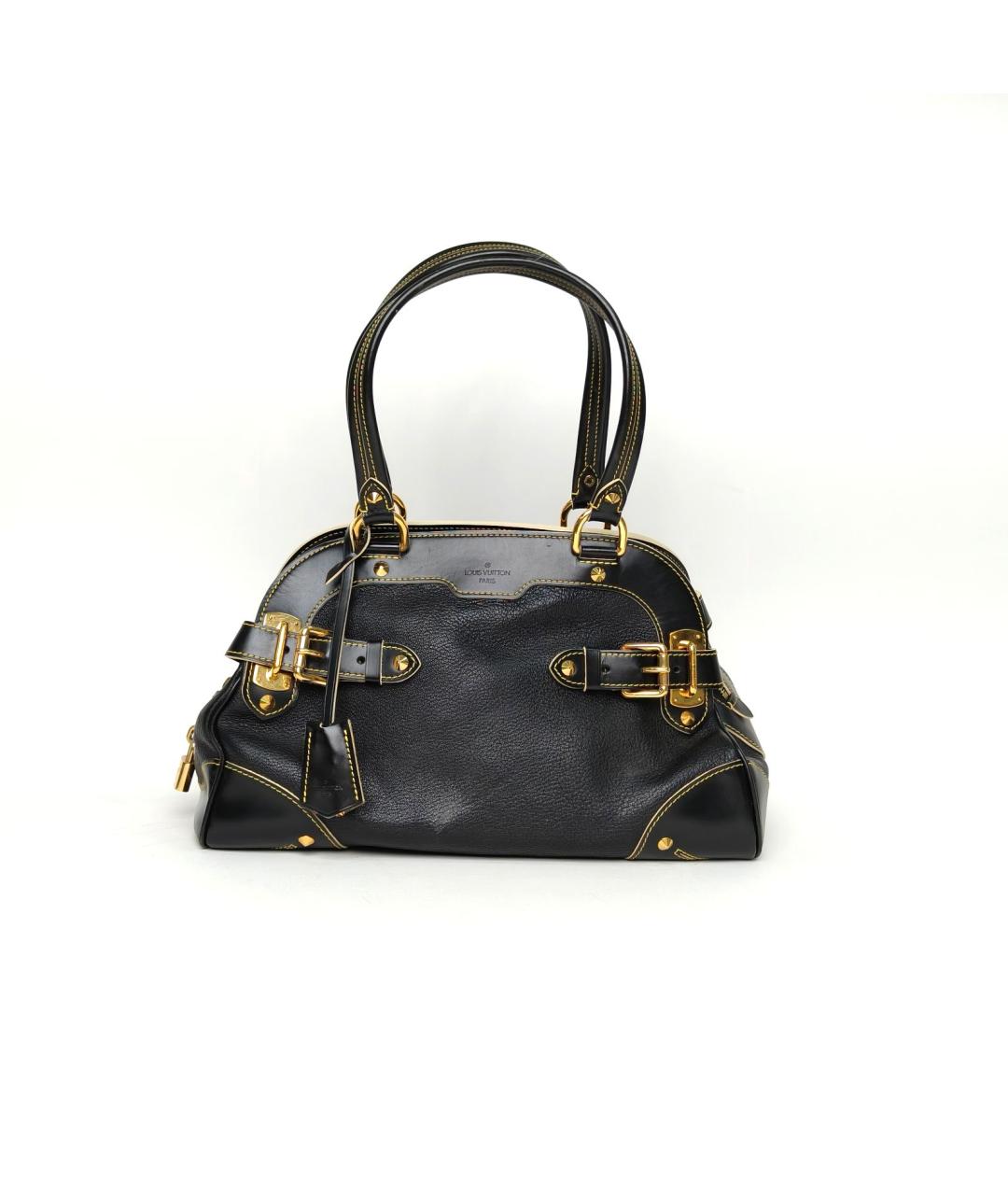 LOUIS VUITTON Черная кожаная сумка через плечо, фото 2