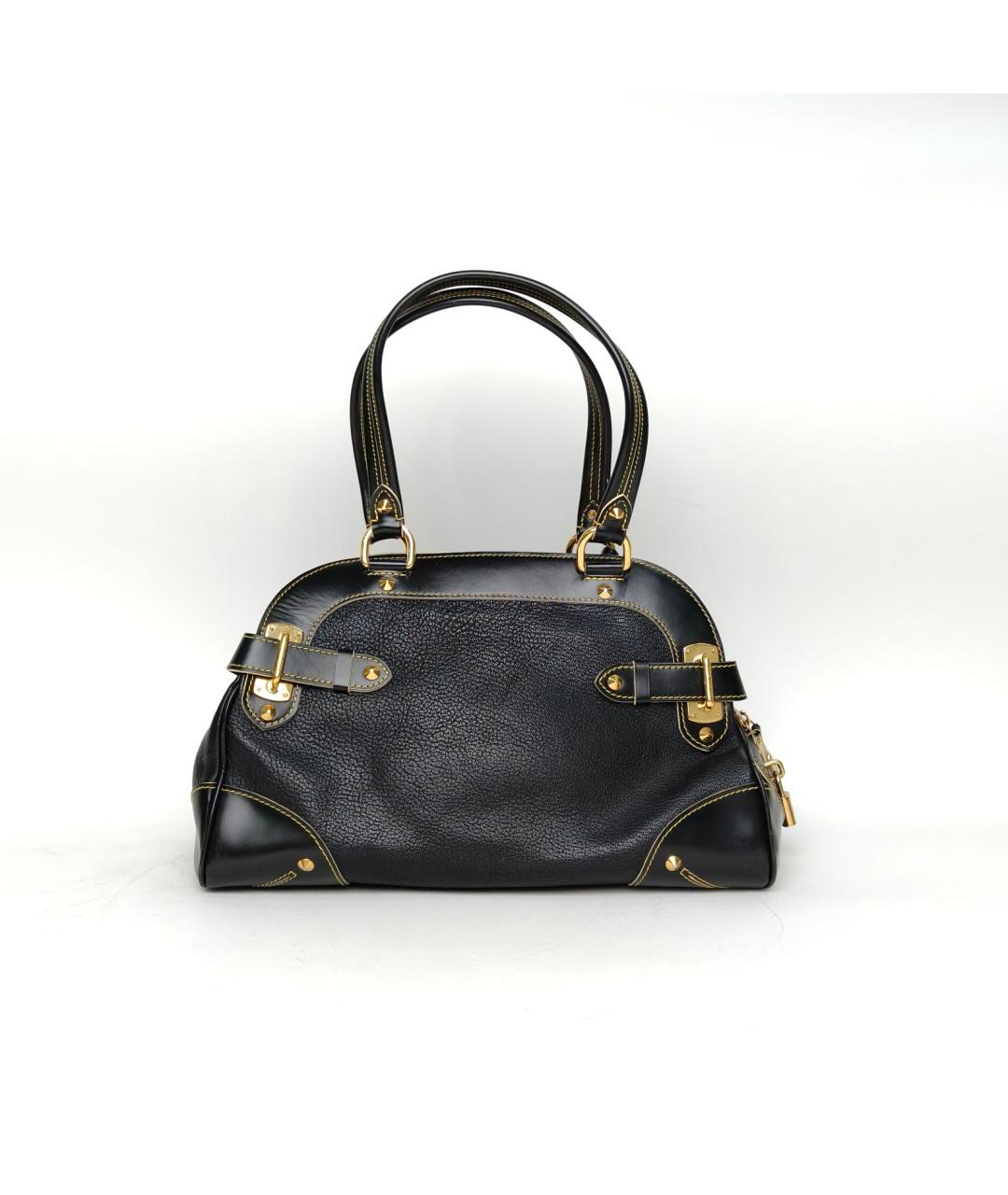 LOUIS VUITTON Черная кожаная сумка через плечо, фото 4