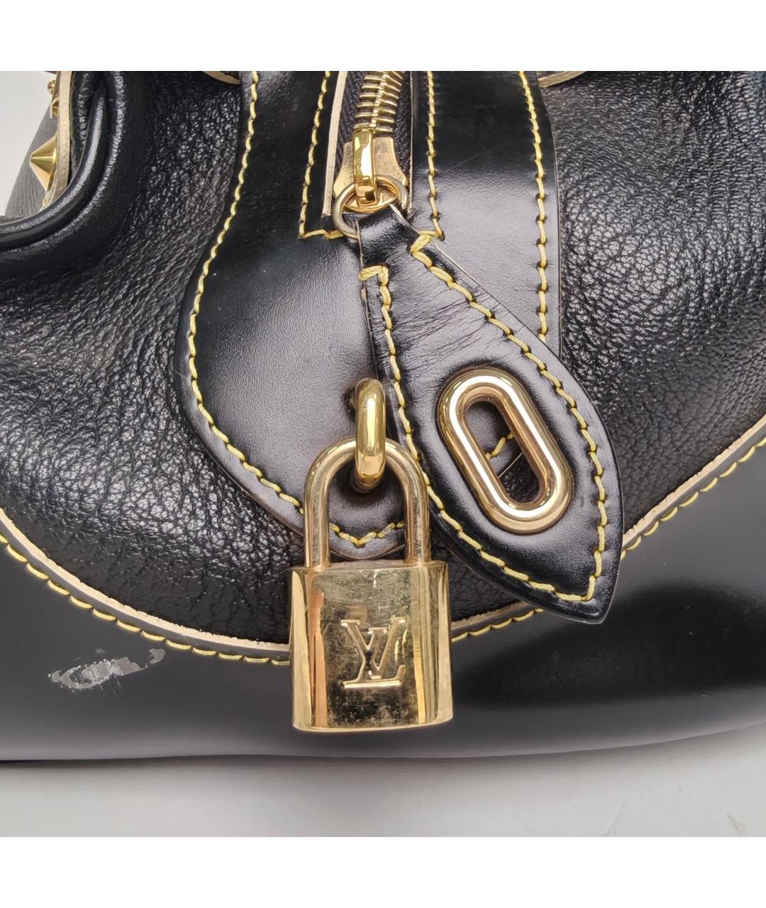 LOUIS VUITTON Черная кожаная сумка через плечо, фото 7