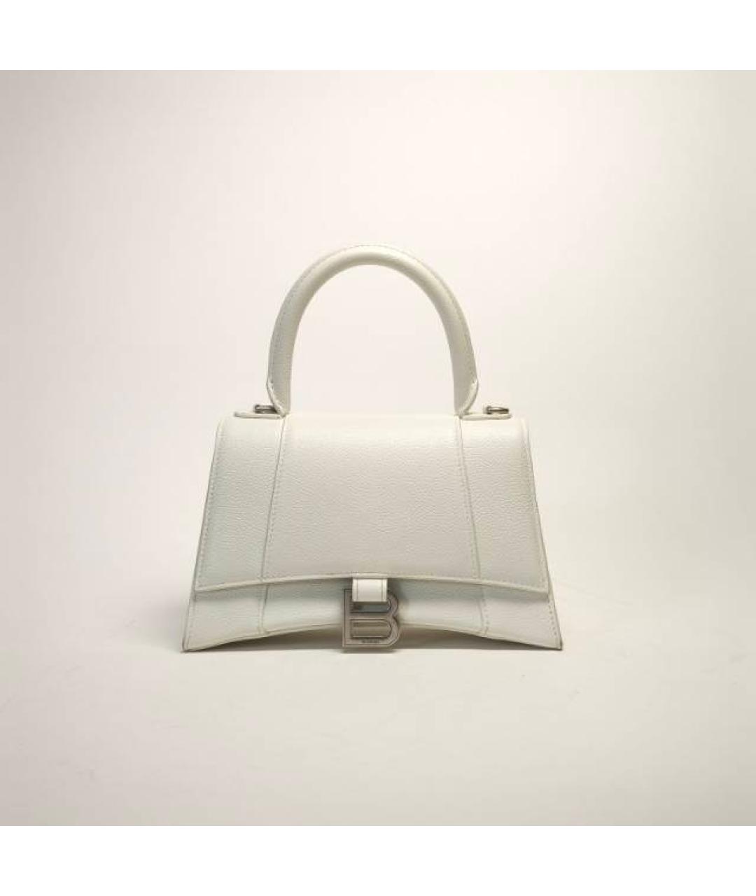 BALENCIAGA Белая кожаная сумка через плечо, фото 9