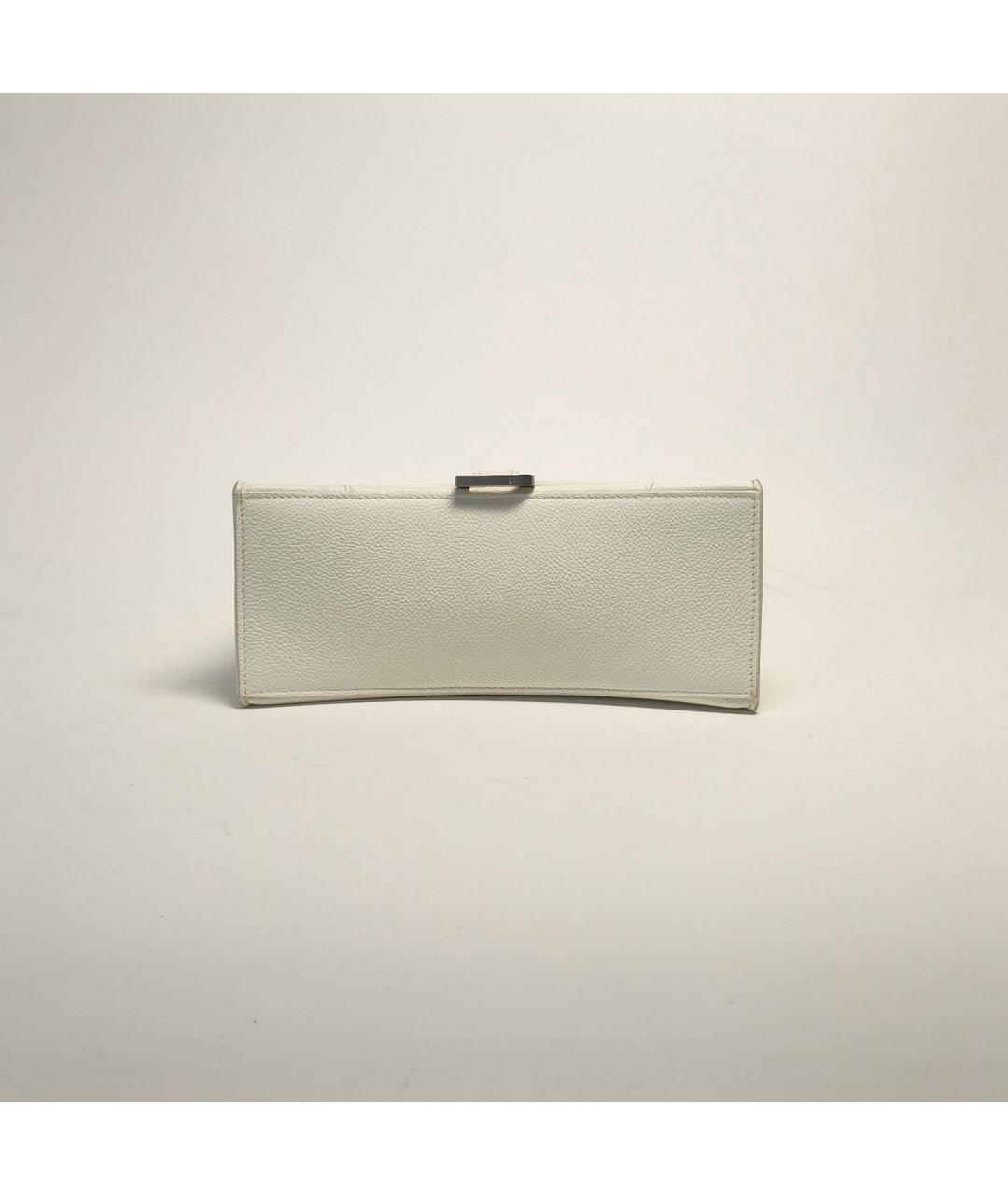 BALENCIAGA Белая кожаная сумка через плечо, фото 4